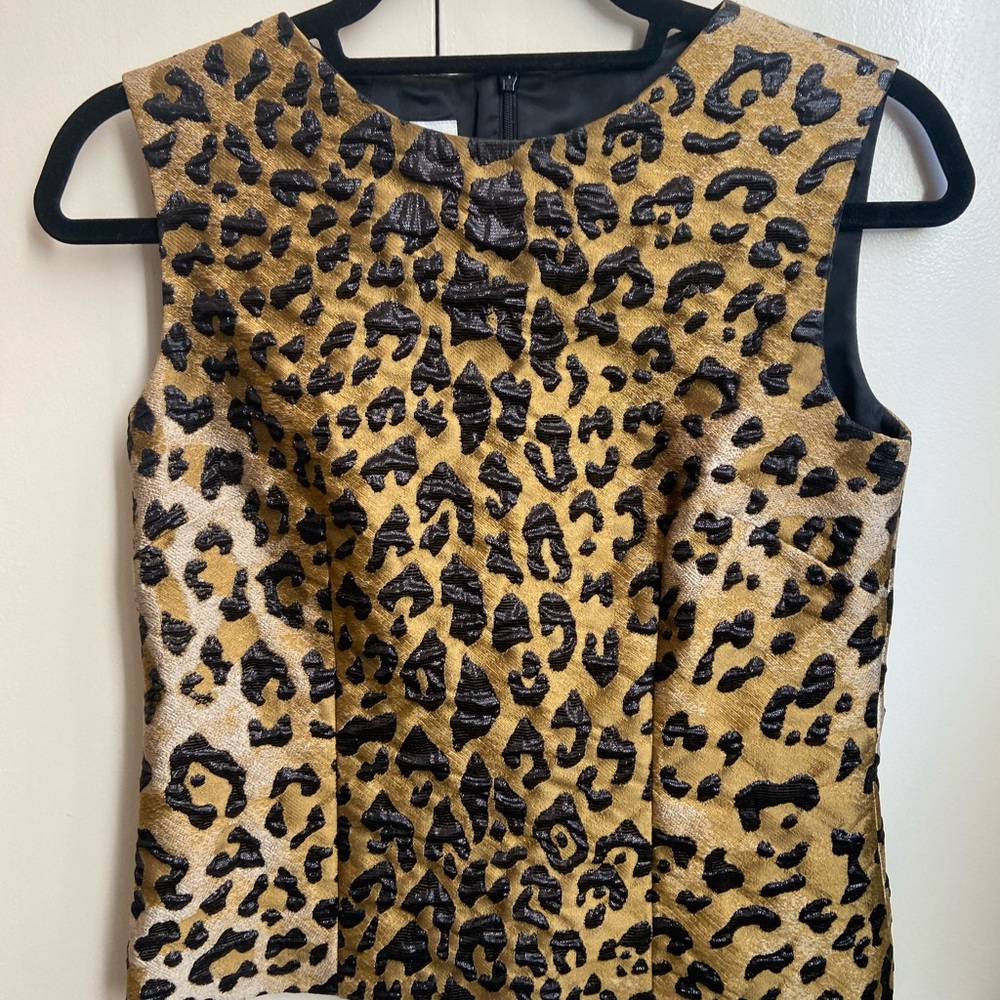 Dries Van Noten Leopard Print Top and Pencil Skirt Set